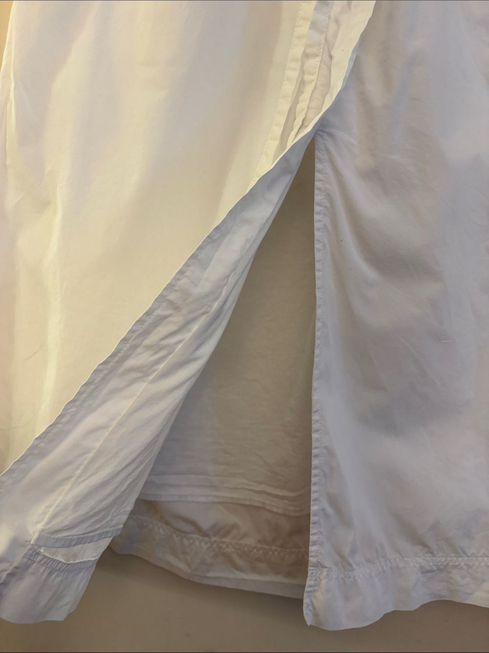 COS Women’s White Midi Drawstring Elastic Waist Front Slit Skirt, size US 2 - Picture 5 of 9